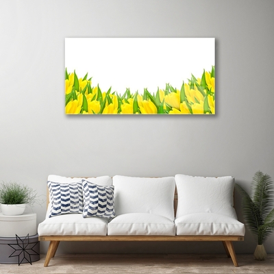 Tableaux sur verre Fleurs floral jaune