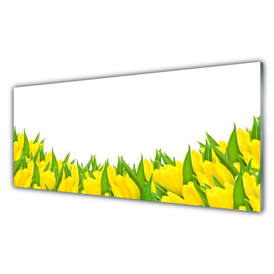 Tableaux sur verre Fleurs floral jaune