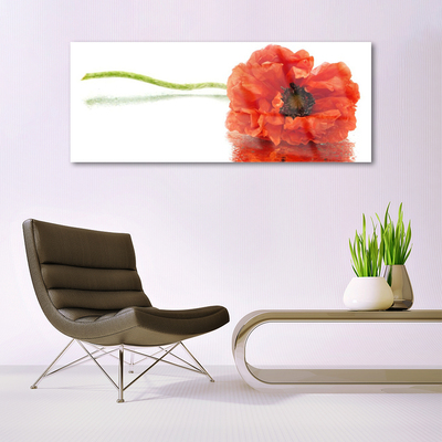 Tableaux sur verre Fleur floral rouge