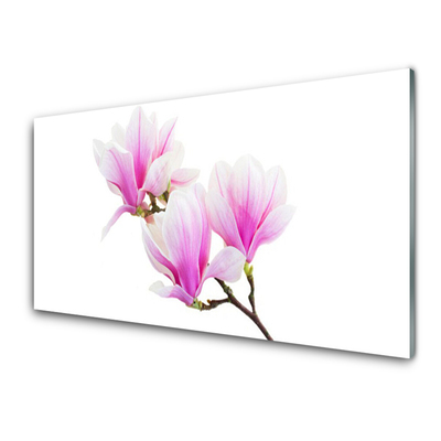 Tableaux sur verre Fleurs floral rose