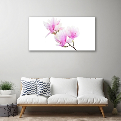 Tableaux sur verre Fleurs floral rose