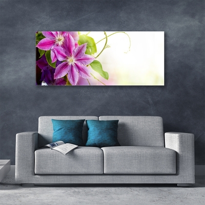 Tableaux sur verre Fleurs floral rose