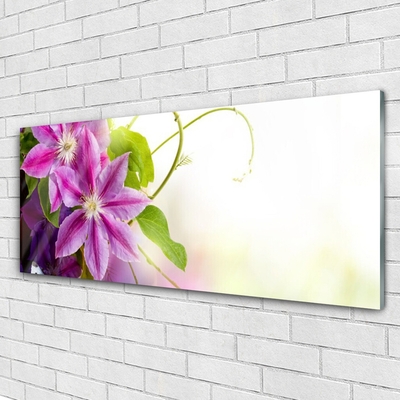 Tableaux sur verre Fleurs floral rose