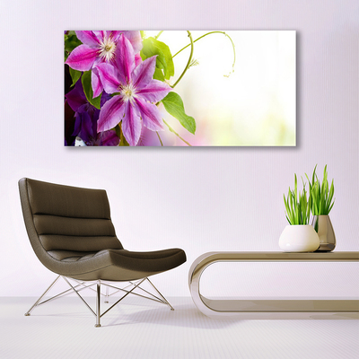 Tableaux sur verre Fleurs floral rose