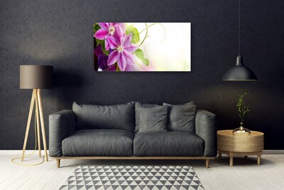 Tableaux sur verre Fleurs floral rose