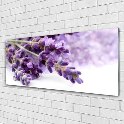 Tableaux sur verre Fleurs floral violet