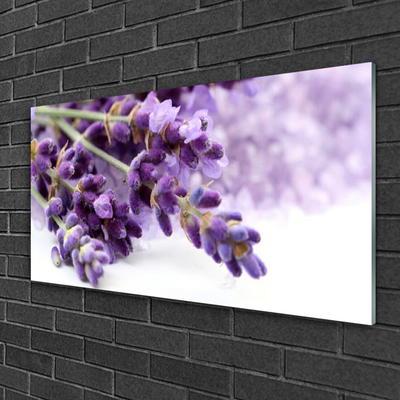 Tableaux sur verre Fleurs floral violet