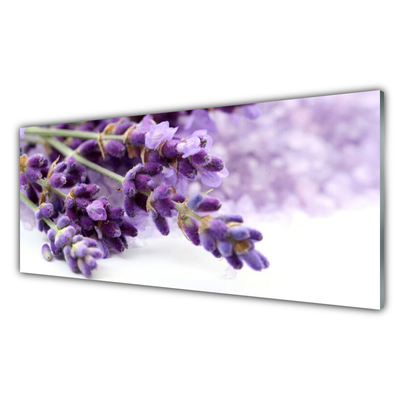 Tableaux sur verre Fleurs floral violet