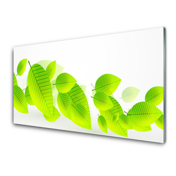 Tableaux sur verre Feuillage floral vert