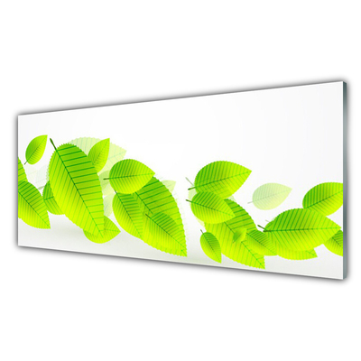 Tableaux sur verre Feuillage floral vert
