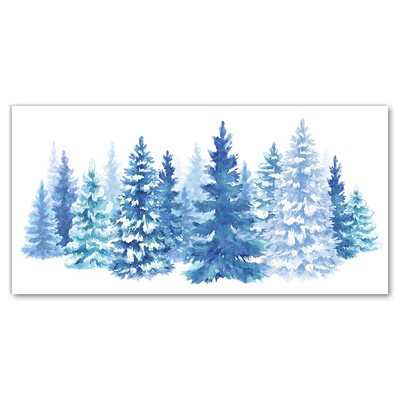 Tableaux sur verre Les arbres de Noël de neige d'hiver