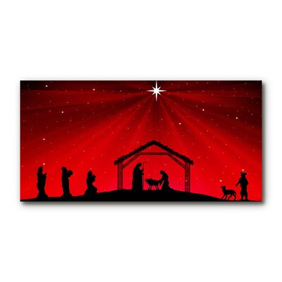 Tableaux sur verre Étoile vacances de Noël