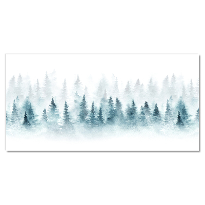 Tableaux sur verre Forêt sapin de Noël de neige de Noël