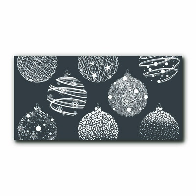 Tableaux sur verre Abstraction Boules de Noël d'hiver