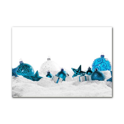 Image sur verre Tableau boules de neige Décorations de Noël