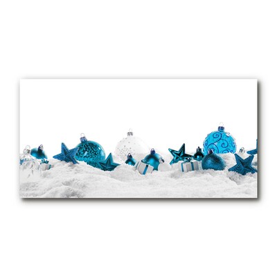 Image sur verre Tableau boules de neige Décorations de Noël