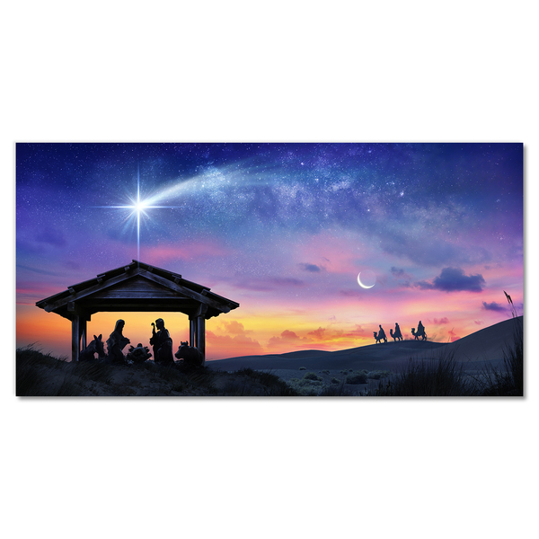Tableaux sur verre Stable Noël Jésus