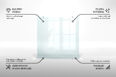 Crédence en verre transparente