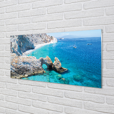 Crédences de cuisine en verre Côte de la mer grèce plage