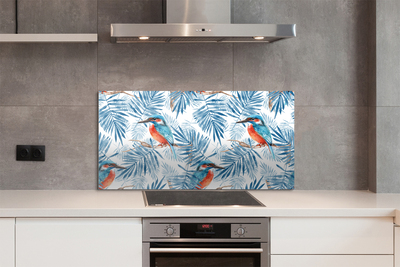 Crédences de cuisine en verre Oiseau peint sur une branche