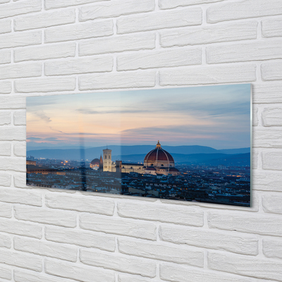 Crédences de cuisine en verre Panorama italie cathédrale nuit