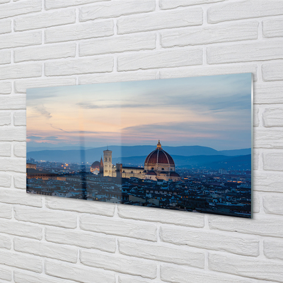 Crédences de cuisine en verre Panorama italie cathédrale nuit