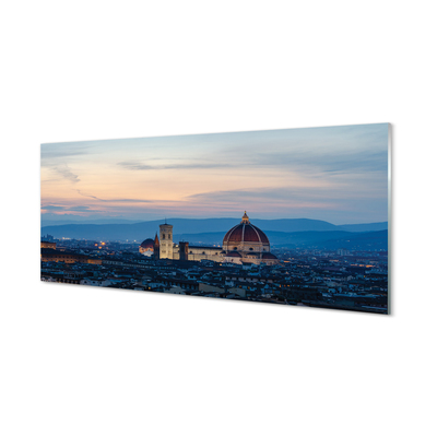 Crédences de cuisine en verre Panorama italie cathédrale nuit