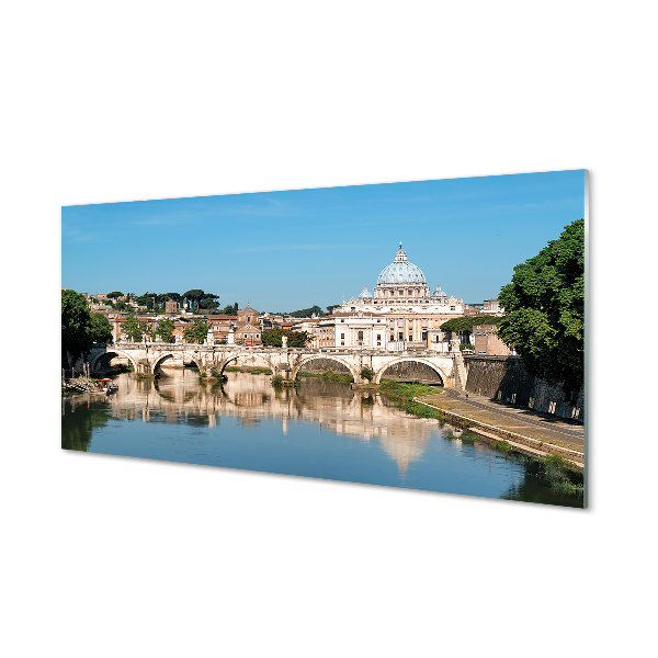 Crédences de cuisine en verre Ponts rome rivière