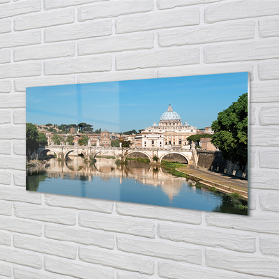 Crédences de cuisine en verre Ponts rome rivière