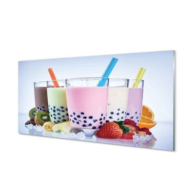 Crédences de cuisine en verre Milk-shakes aux fruits