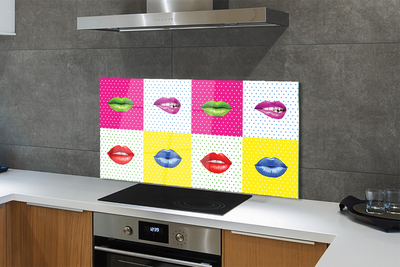 Crédences de cuisine en verre Lèvres colorées