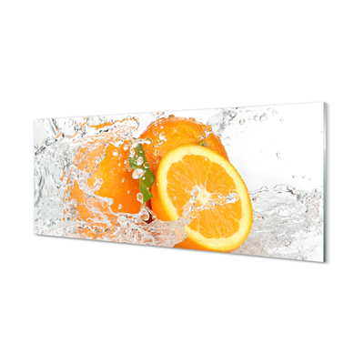 Crédences de cuisine en verre Oranges dans l'eau