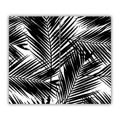 Protège Plaque en verre Feuilles de palmier