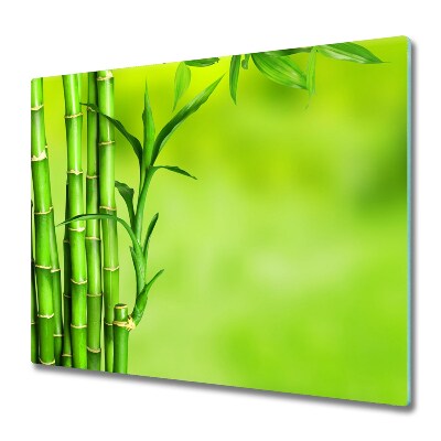 Protège Plaque en verre Bambou