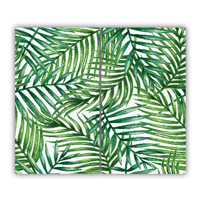 Protège Plaque en verre Feuilles de palmier