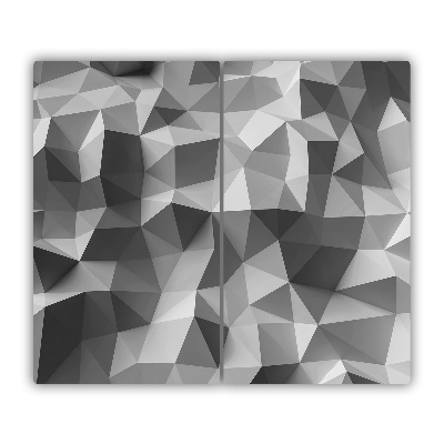 Protège Plaque en verre Triangles d'abstraction