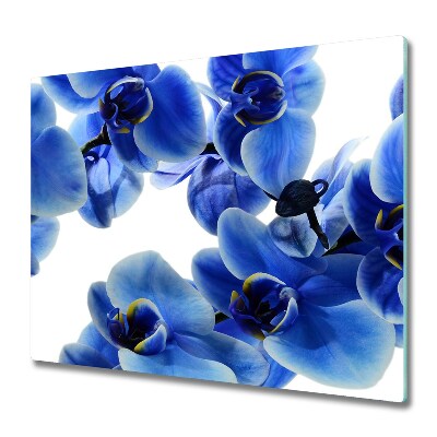 Protège Plaque en verre Orchidée bleue