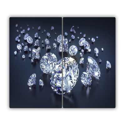 Protège Plaque en verre Diamants
