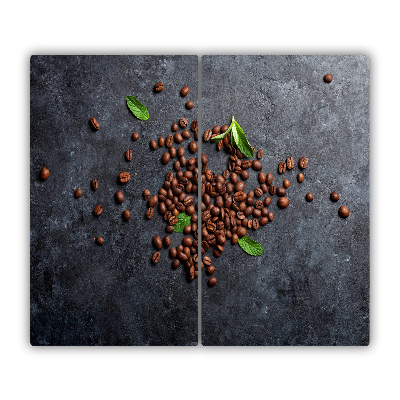 Protège Plaque en verre Café en grains