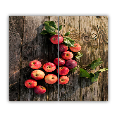 Protège Plaque en verre Pommes sur la table