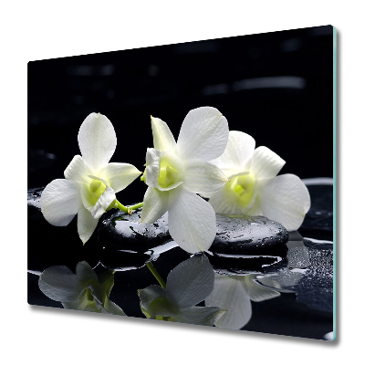Protège Plaque en verre Orchidée