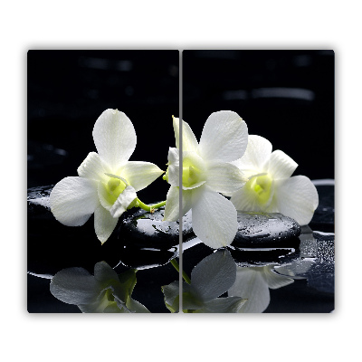 Protège Plaque en verre Orchidée