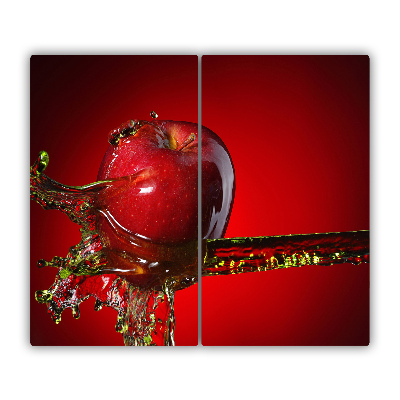 Protège Plaque en verre Pomme et eau