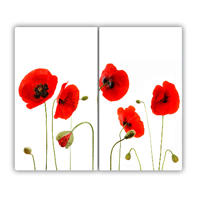 Protège Plaque en verre Coquelicots