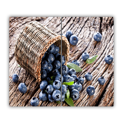 Protège Plaque en verre Panier de bleuets