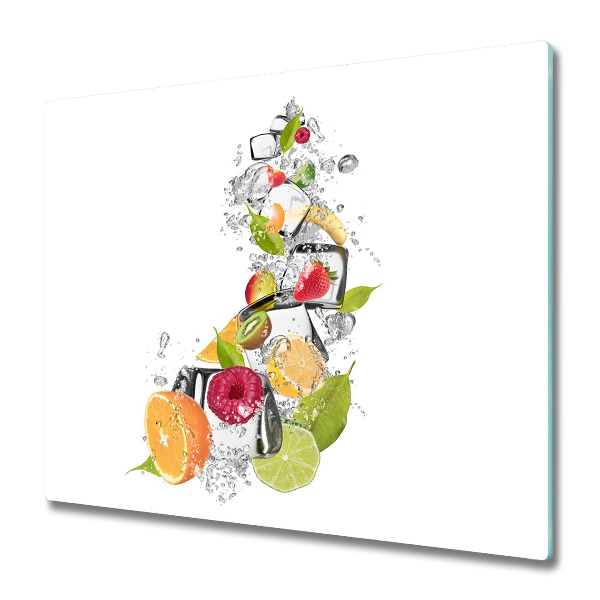 Protège Plaque en verre Fruit avec glace