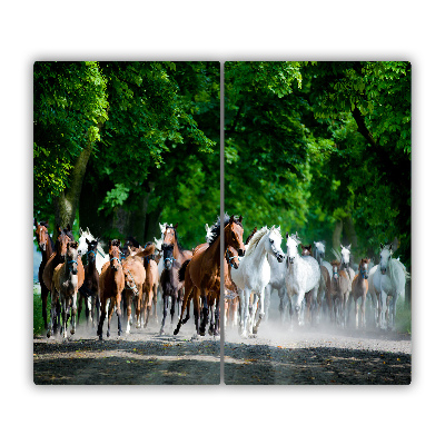 Protège plaque à induction Chevaux au galop