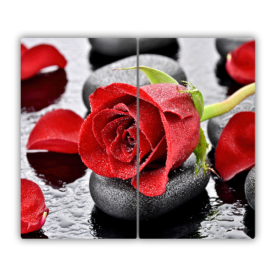 Protège plaque à induction Rose rouge