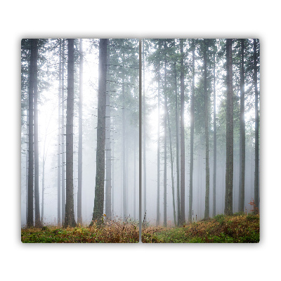 Protège plaque à induction Brouillard dans la forêt