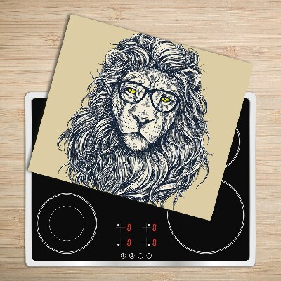 Protège plaque de cuisson Hipster lion